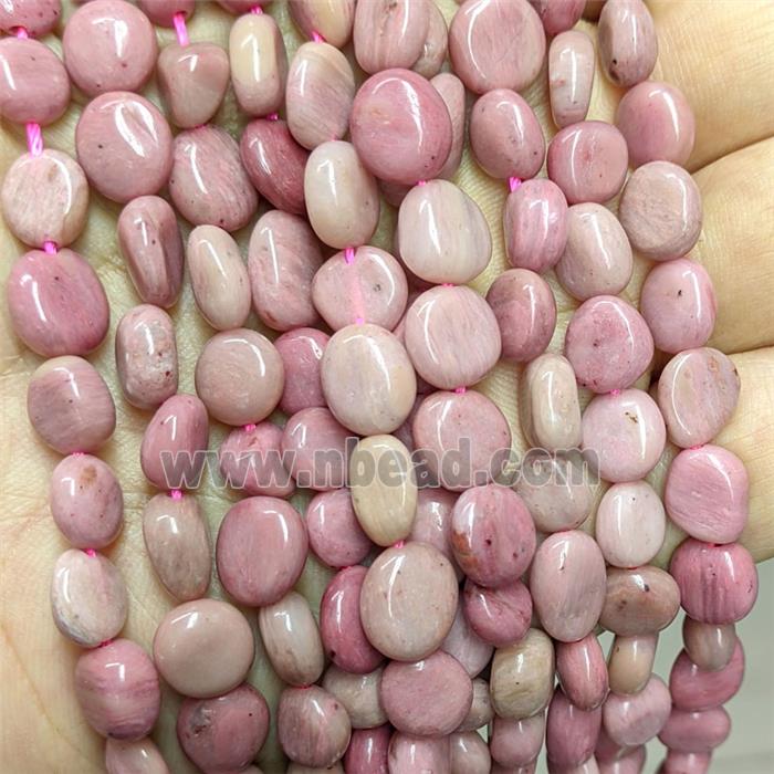 Natural Pink Wood Lace Jasper Chip Beads Freeform