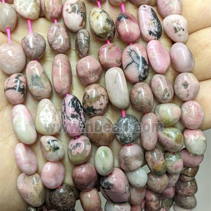 Natural Chinese Rhodonite Chip Beads Freeform Pink
