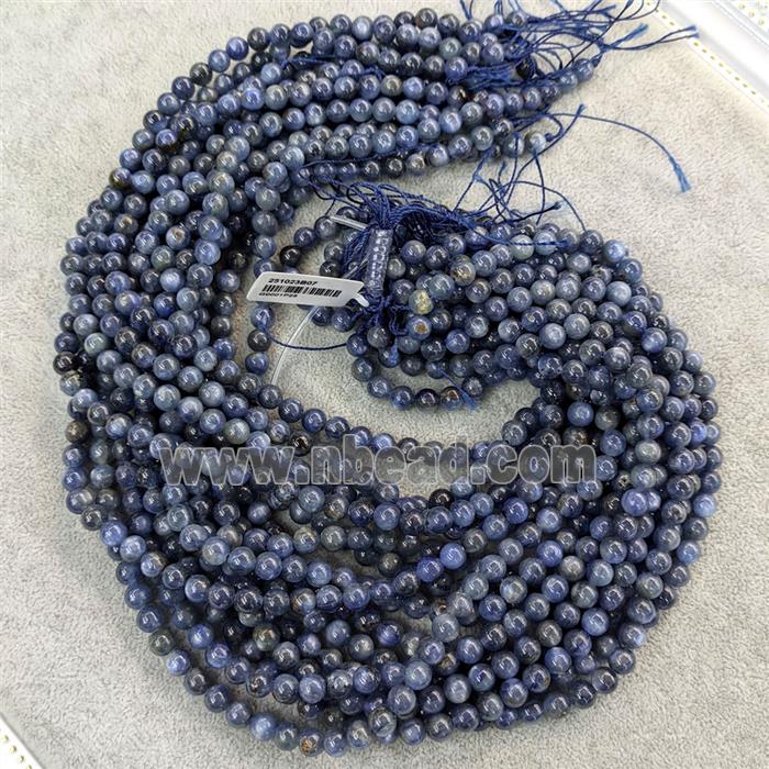 Natural Kyanite Beads Smooth Round