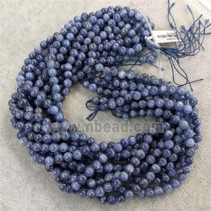 Natural Kyanite Beads Smooth Round A-Grade