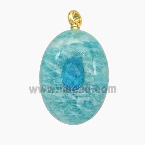 Natural Green Amazonite Oval Beads