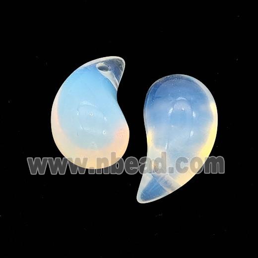 White Opalite Comma Pendant