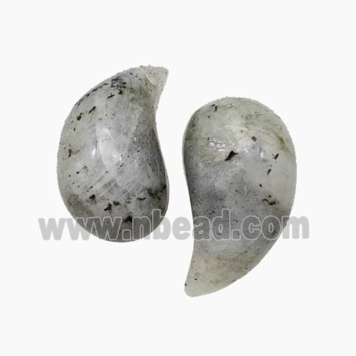 Natural Labradorite Comma Pendant