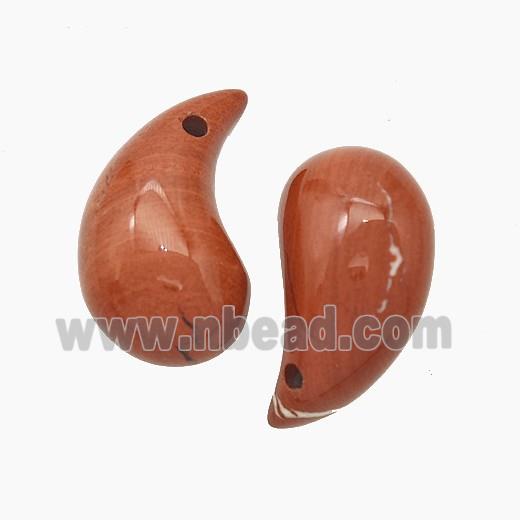 Natural Red Jasper Comma Pendant