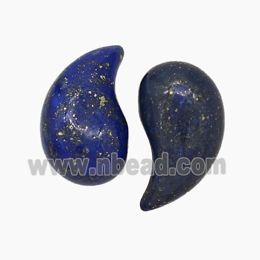 Natural Blue Lapis Lazuli Comma Pendant