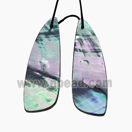 Gray Abalone Shell Teardrop Pendant