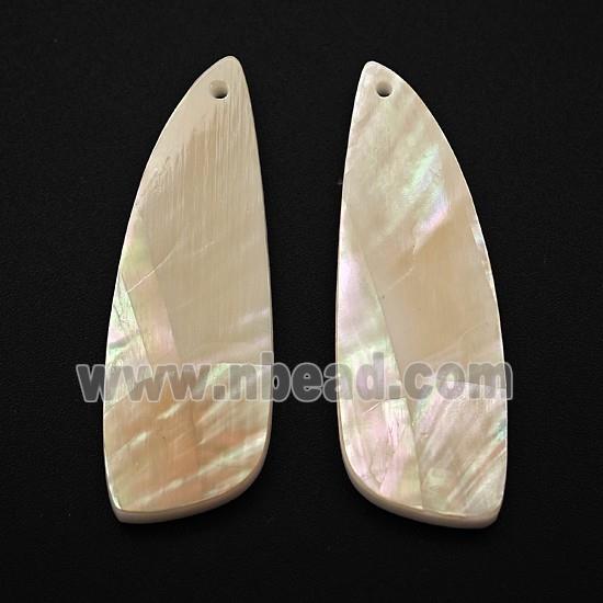 White MOP Shell Teardrop Pendant