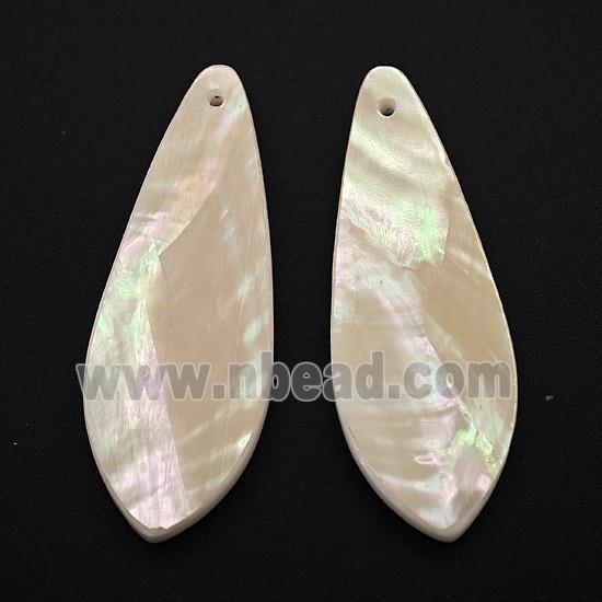 White MOP Shell Teardrop Pendant