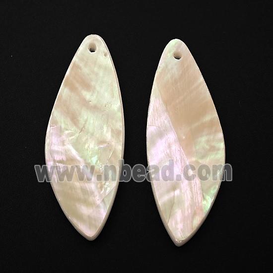 White MOP Shell Teardrop Pendant
