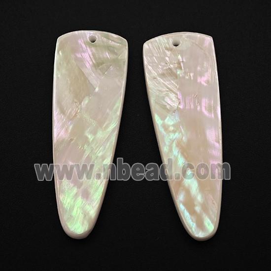 White MOP Shell Teardrop Pendant