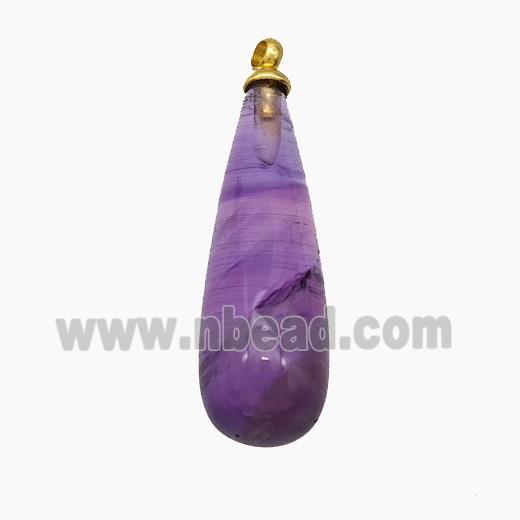 Natural Amethyst Teardrop Pendant Purple