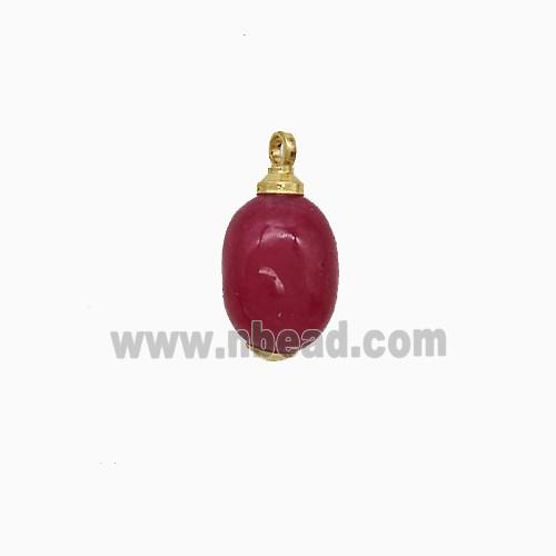 Red Dye Jade Pendant