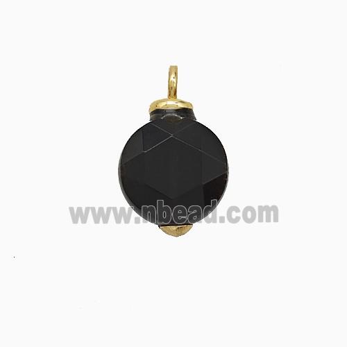 Black Obsidian Coin Pendant
