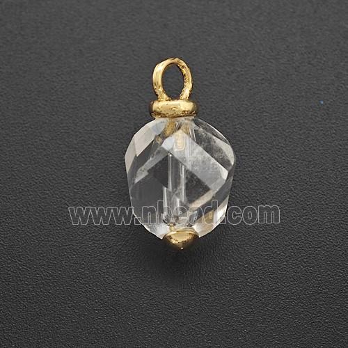 Clear Crystal Quartz Twist Pendant