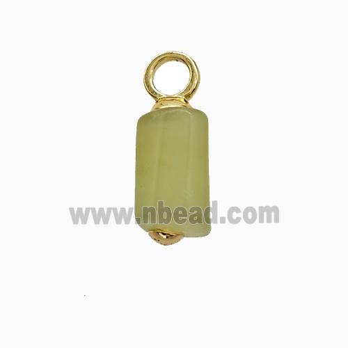 Green Dye Jade Stick Pendant