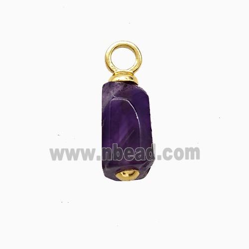 Purple Amethyst Stick Pendant