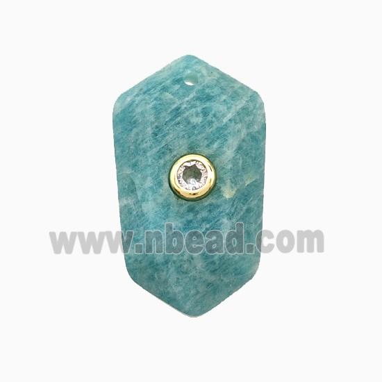 gemstone Pendant pave zircon, gold plated