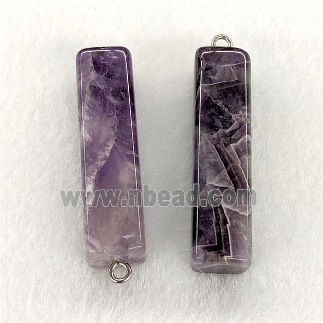 Natural Purple Amethyst Stick Pendant