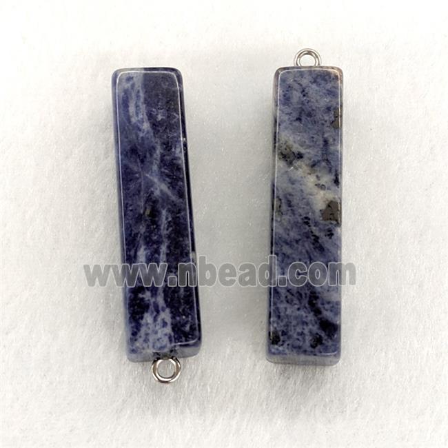 Natural Blue Sodalite Stick Pendant
