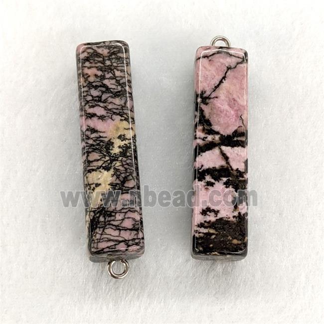 Natural Chinese Rhodonite Stick Pendant