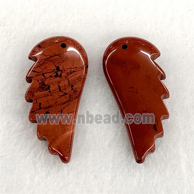 Natural Red Jasper Angel Wings Pendant