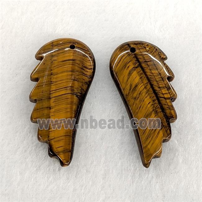Natural Tiger Eye Stone Angel Wings Pendant