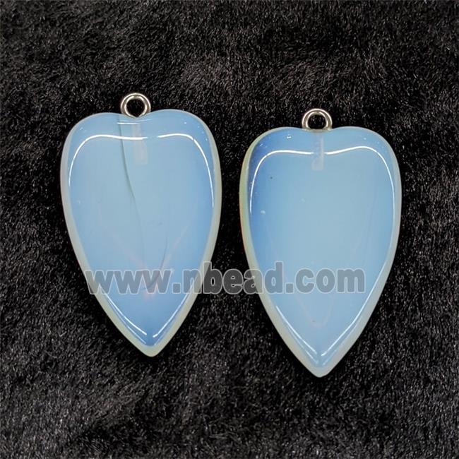 White Opalite Heart Pendant