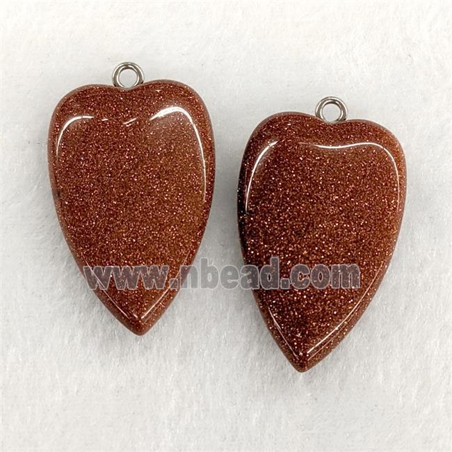 Golden Sandstone Heart Pendant