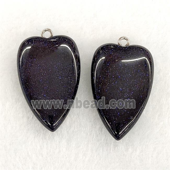Blue Sandstone Heart Pendant