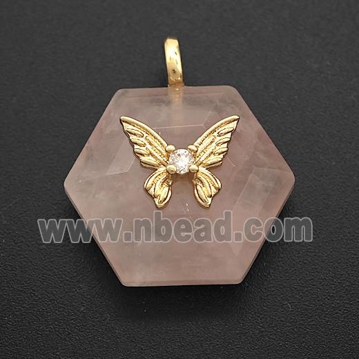 gemstone Pendant pave zircon, faceted