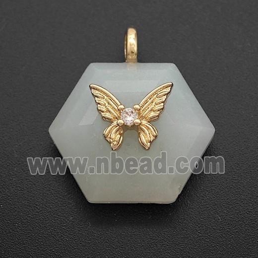 gemstone Pendant pave zircon, faceted