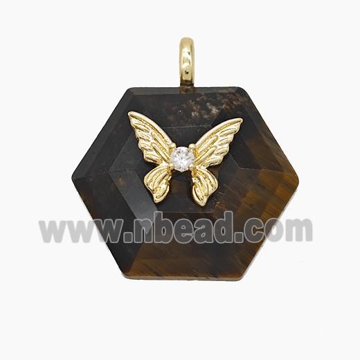 gemstone Pendant pave zircon, faceted
