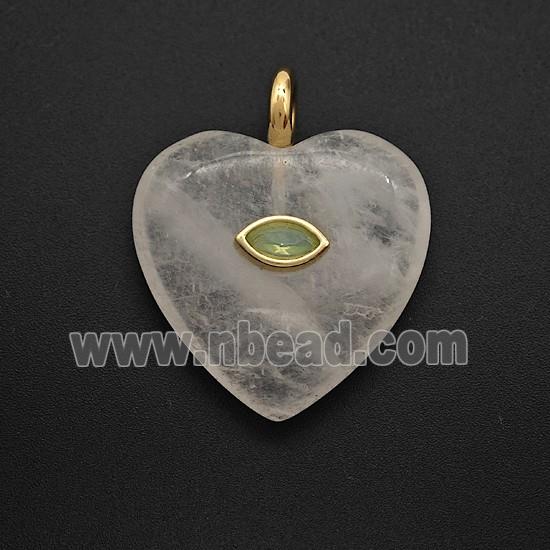 gemstone Pendant pave zircon, heart