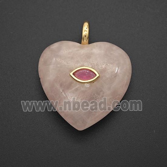 gemstone Pendant pave zircon, heart