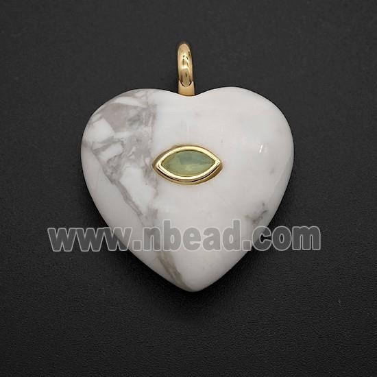 gemstone Pendant pave zircon, heart