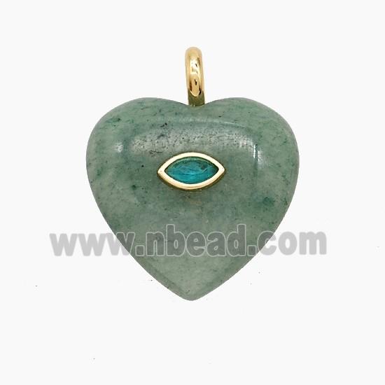 gemstone Pendant pave zircon, heart
