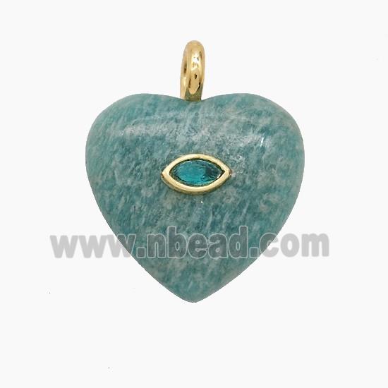 gemstone Pendant pave zircon, heart