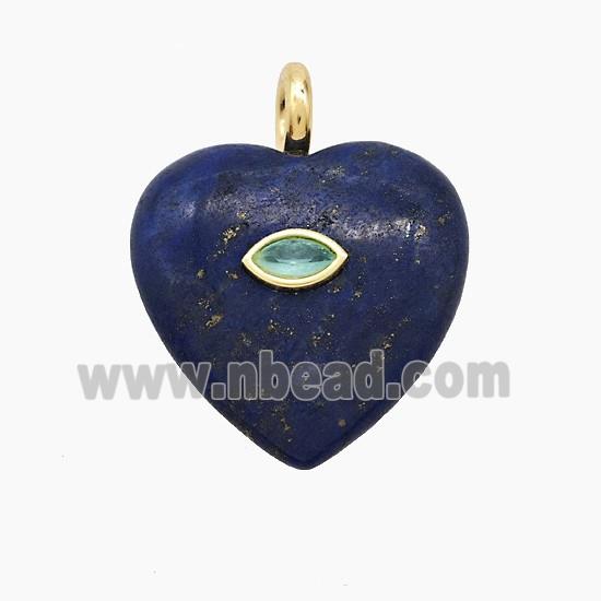 gemstone Pendant pave zircon, heart