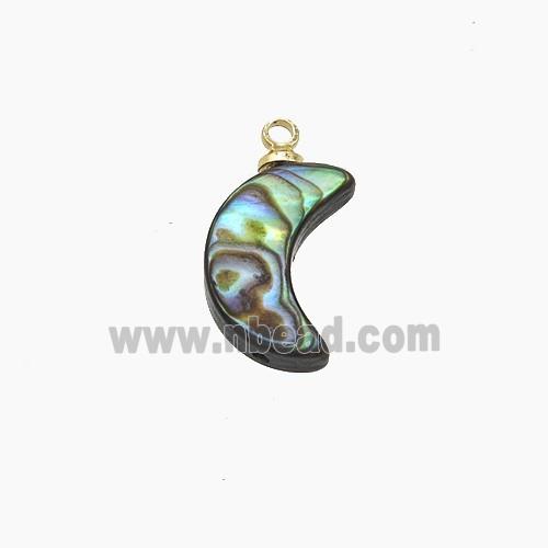 Abalone Shell Moon Pendant