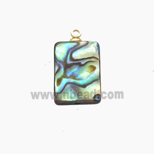 Abalone Shell Rectangle Pendant