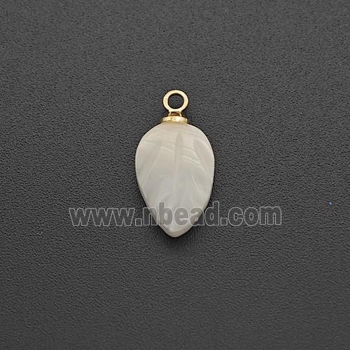 MOP Shell Leaf Pendant