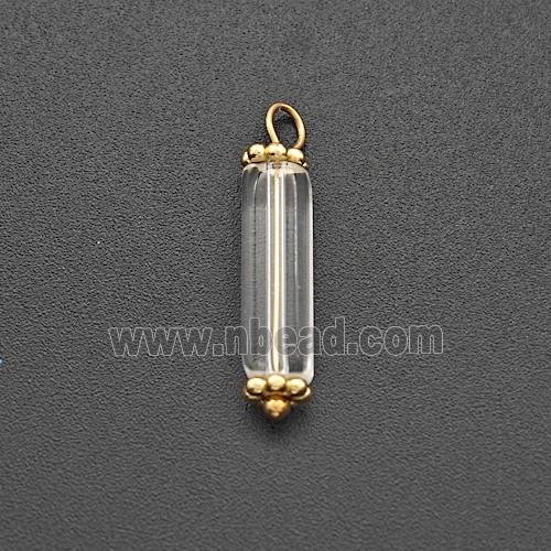 Clear Crystal Glass Stick Pendant