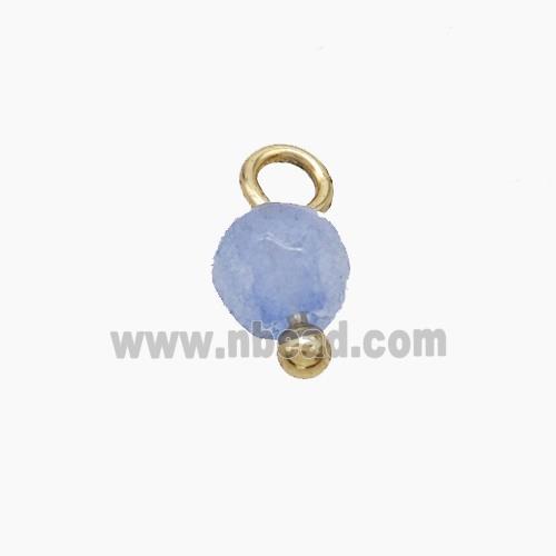 Blue Dye Jade Round Pendant