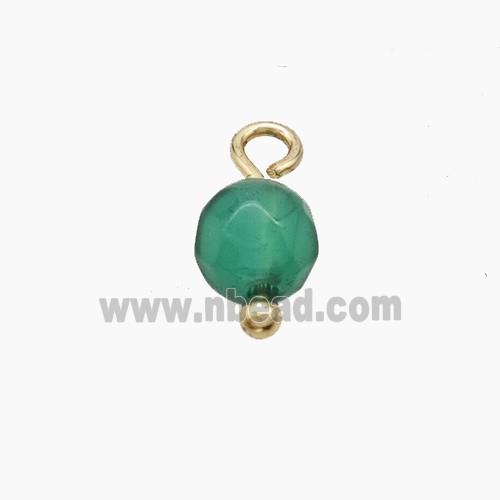 Green Dye Jade Round Pendant