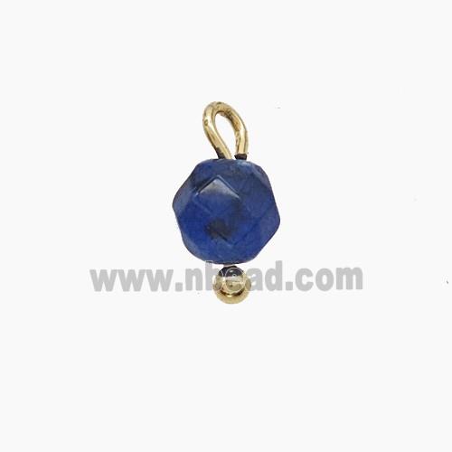 Blue Dye Jade Round Pendant