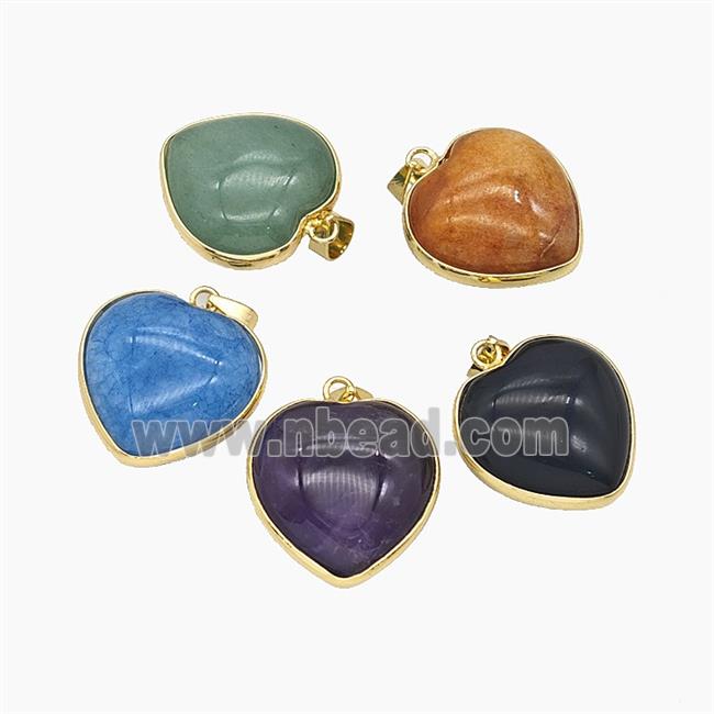 Gemstone Pendant, Gold Plated