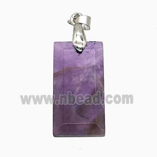 Gemstone Pendant, Platinum Plated