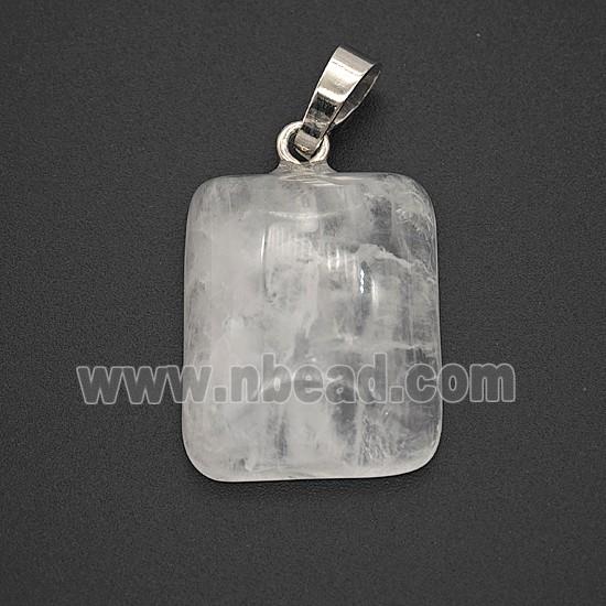 Gemstone Pendant, Platinum Plated
