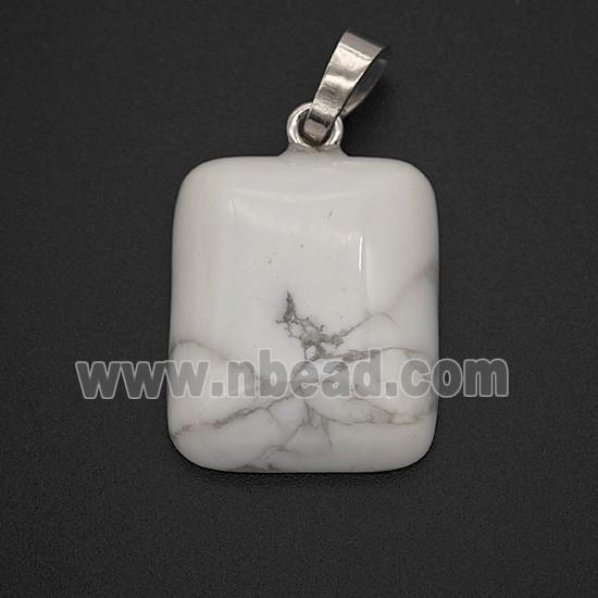 Gemstone Pendant, Platinum Plated