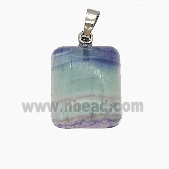 Gemstone Pendant, Platinum Plated